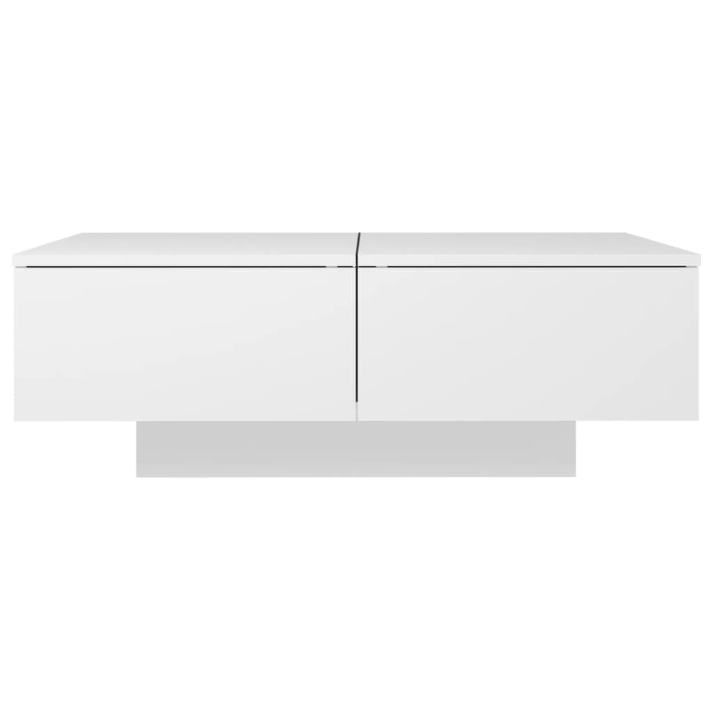 Tavolino da Salotto Bianco 90x60x31 cm in Legno Multistrato - homemem39