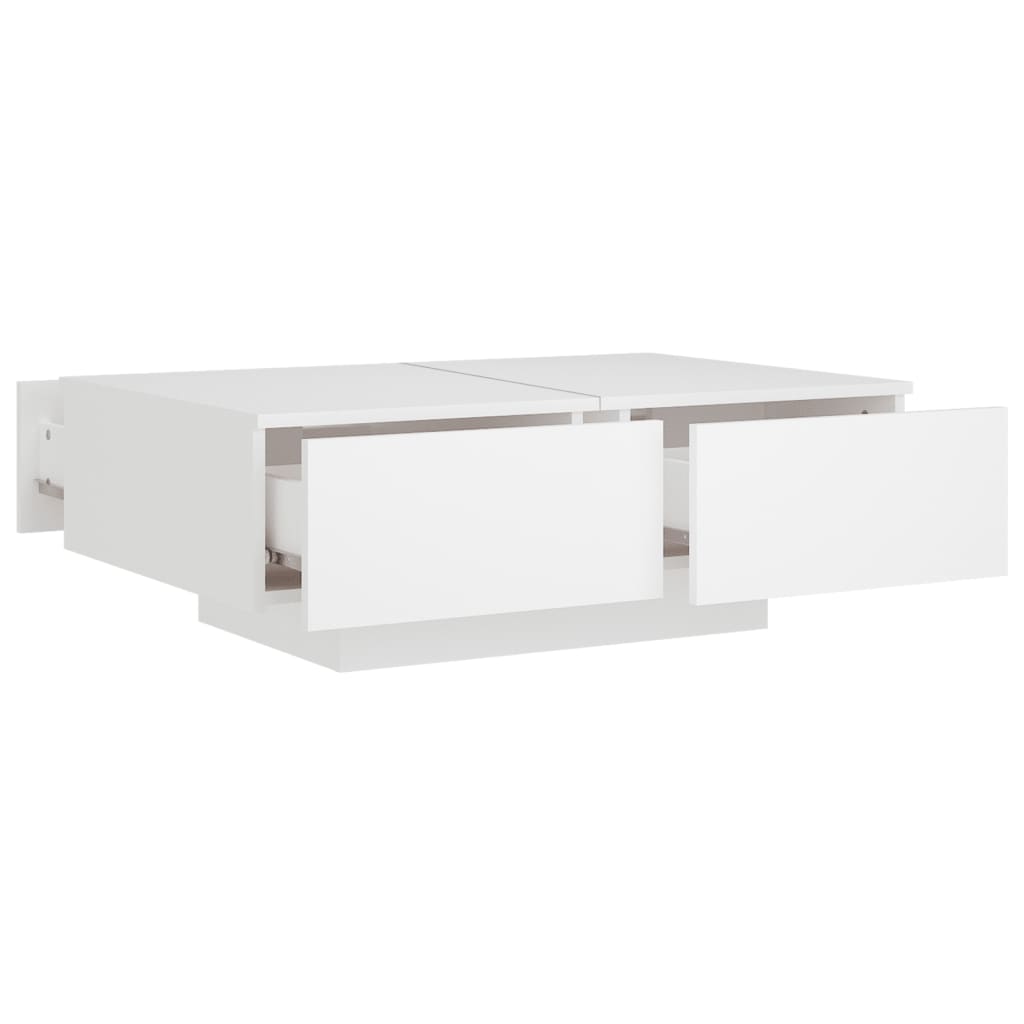 Tavolino da Salotto Bianco 90x60x31 cm in Legno Multistrato - homemem39