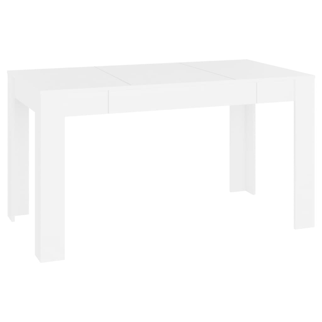 Tavolo da Pranzo Bianco 140x74,5x76 cm in Legno Multistrato - homemem39