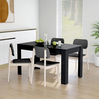 Tavolo da Pranzo Nero 140x74,5x76 cm in Truciolato - homemem39