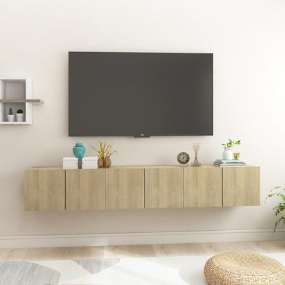 Mobili Porta TV Sospesi 3 pz Rovere Sonoma 60x30x30 cm - homemem39