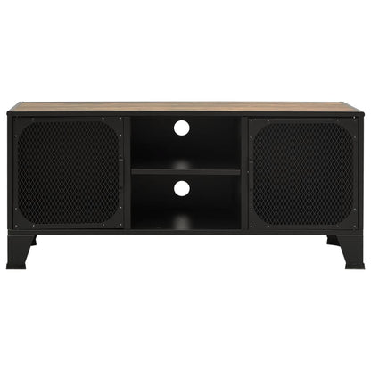 Mobile Porta TV Marrone Rustico 105x36x47 cm in Metallo e MDF - homemem39