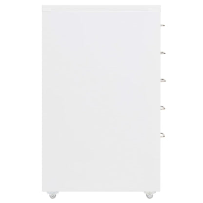 Schedario Mobile Bianco 28x41x69 cm in Metallo - homemem39