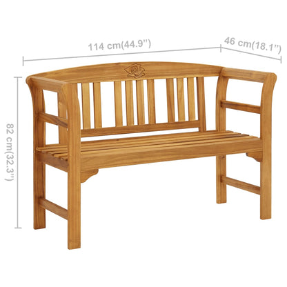 Panchina da Giardino 114 cm in Legno Massello d'Acacia - homemem39