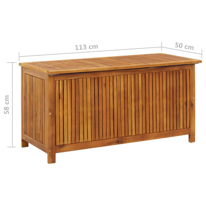 Contenitore da Giardino 113x50x58cm in Legno Massello di Acacia - homemem39