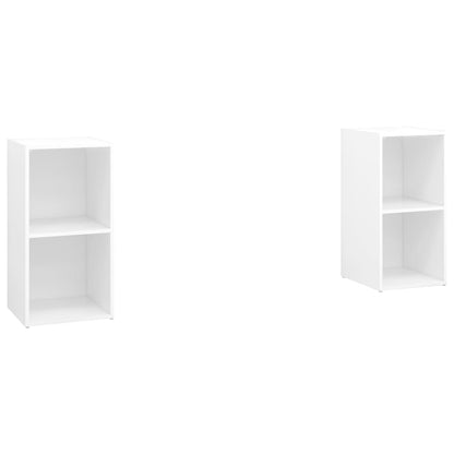 Mobili Porta TV 2 pz Bianco 72x35x36,5 cm in Legno Multistrato - homemem39