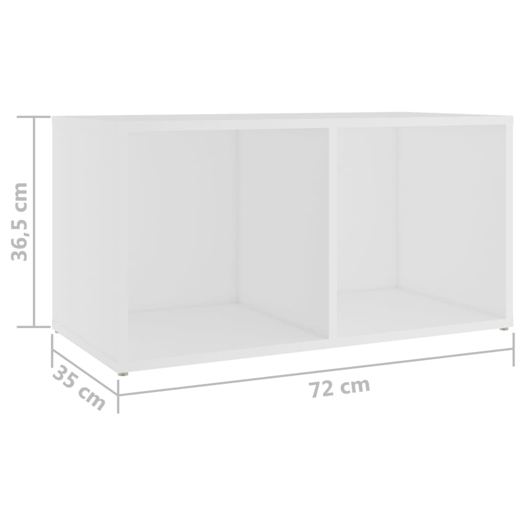 Mobili Porta TV 2 pz Bianco 72x35x36,5 cm in Legno Multistrato - homemem39