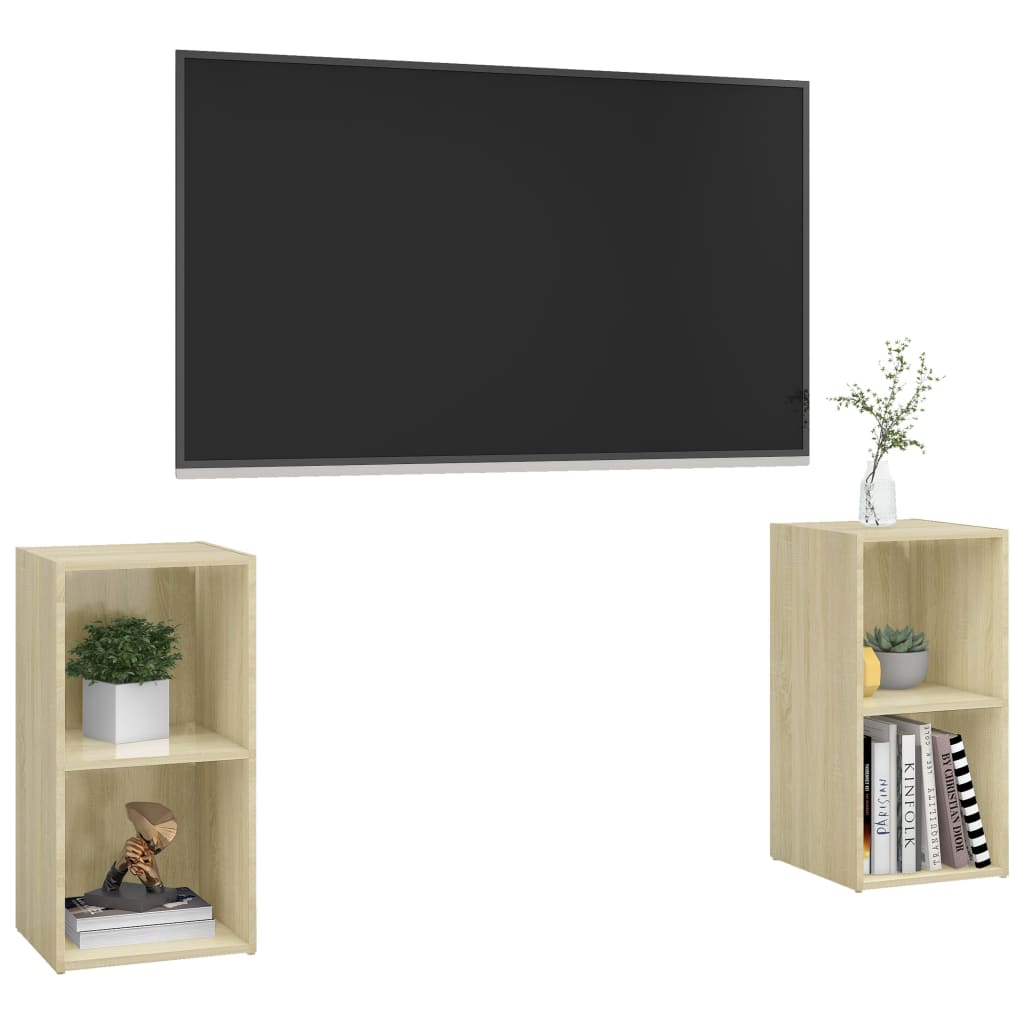 Mobili TV 2 pz Rovere Sonoma 72x35x36,5 cm in Truciolato - homemem39