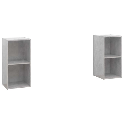 Mobili TV 2 pz Grigio Cemento 72x35x36,5 cm in Truciolato - homemem39