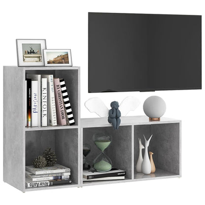 Mobili TV 2 pz Grigio Cemento 72x35x36,5 cm in Truciolato - homemem39