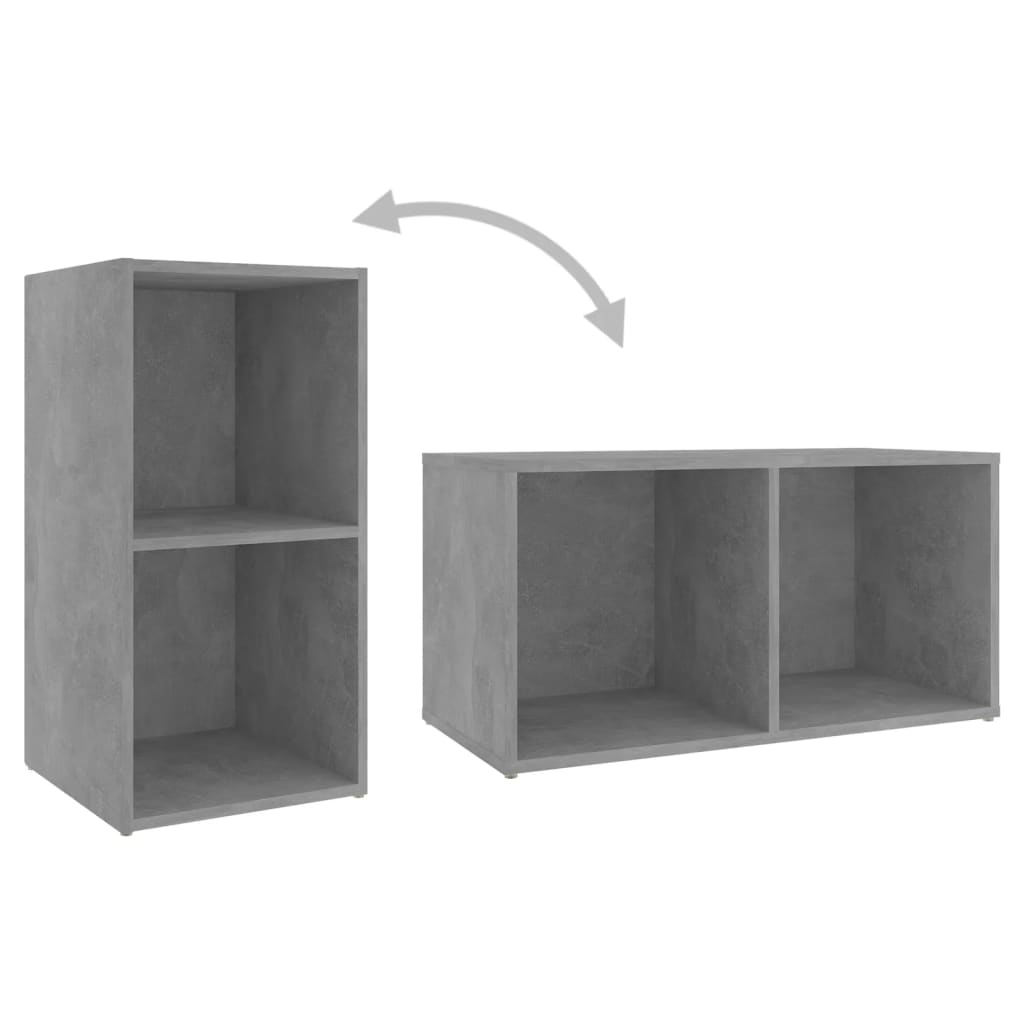 Mobili TV 2 pz Grigio Cemento 72x35x36,5 cm in Truciolato - homemem39