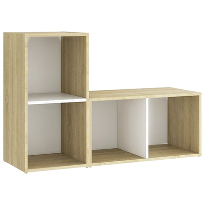 Mobili TV 2 pz Bianco e Rovere Sonoma 72x35x36,5 cm Truciolato - homemem39