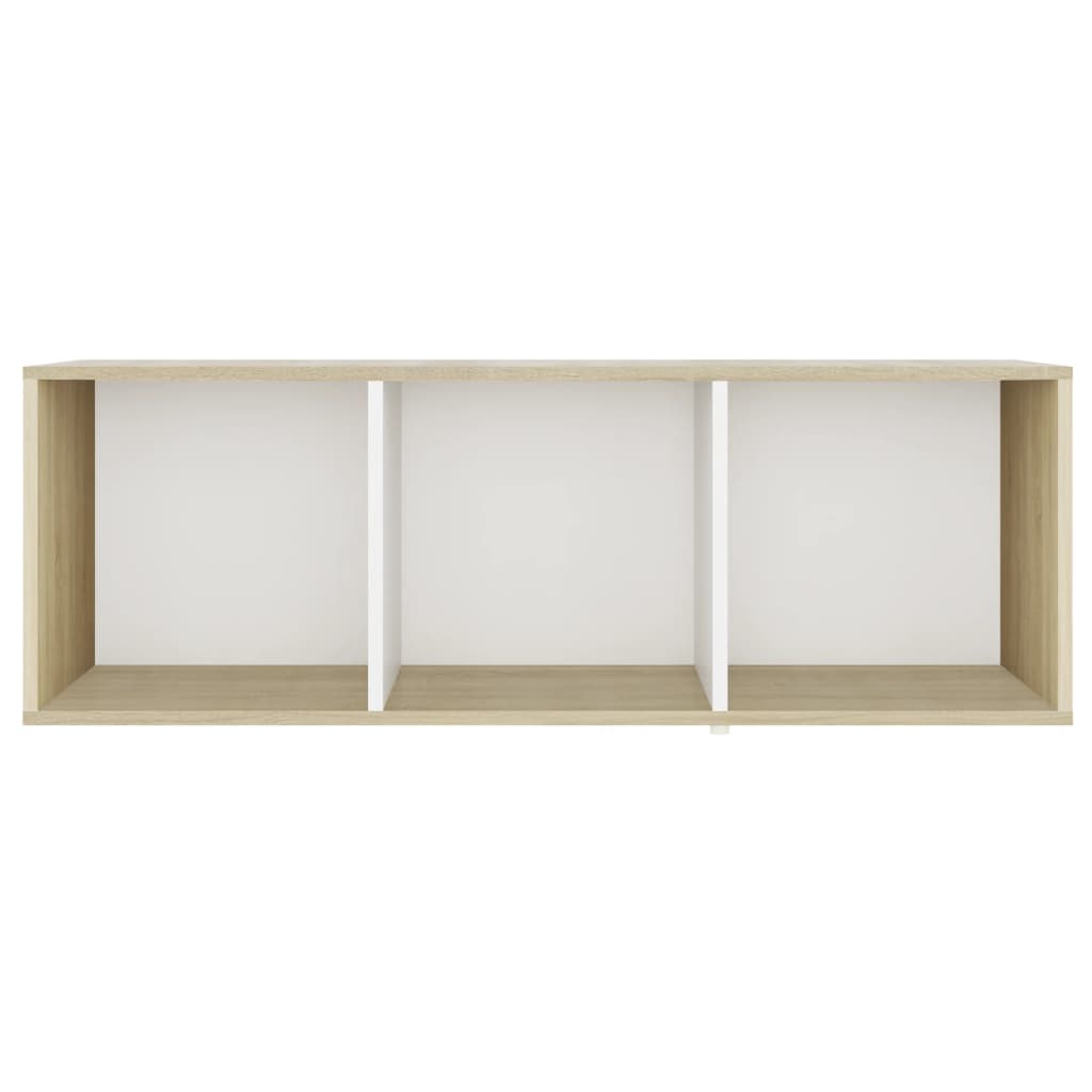 Mobili TV 3 pz Bianchi e Rovere Sonoma 107x35x37 cm Truciolato - homemem39