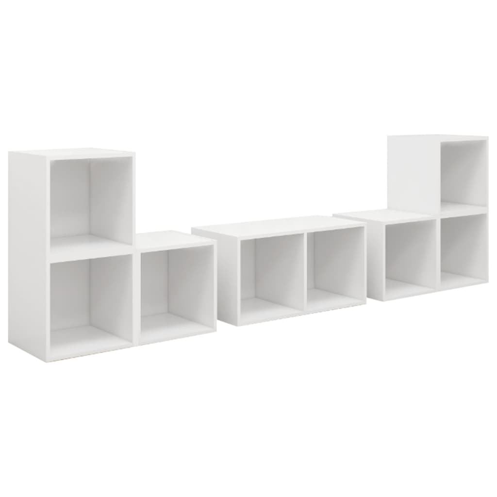 Set Mobili TV 6 pz Bianco in Truciolato - homemem39