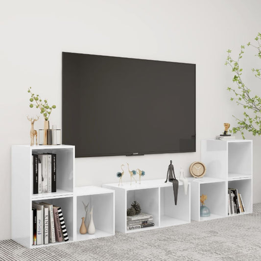 Set Mobili TV 6 pz Bianco in Truciolato - homemem39