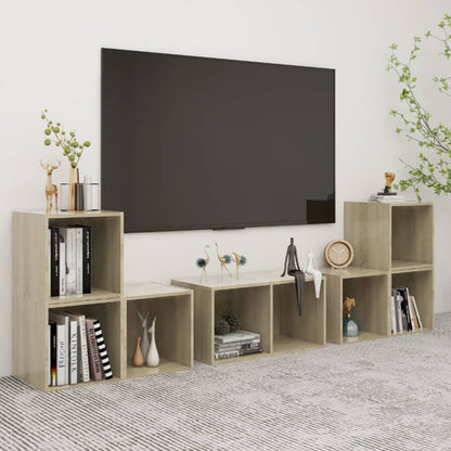 Set Mobili TV 6 pz Rovere Sonoma in Truciolato - homemem39