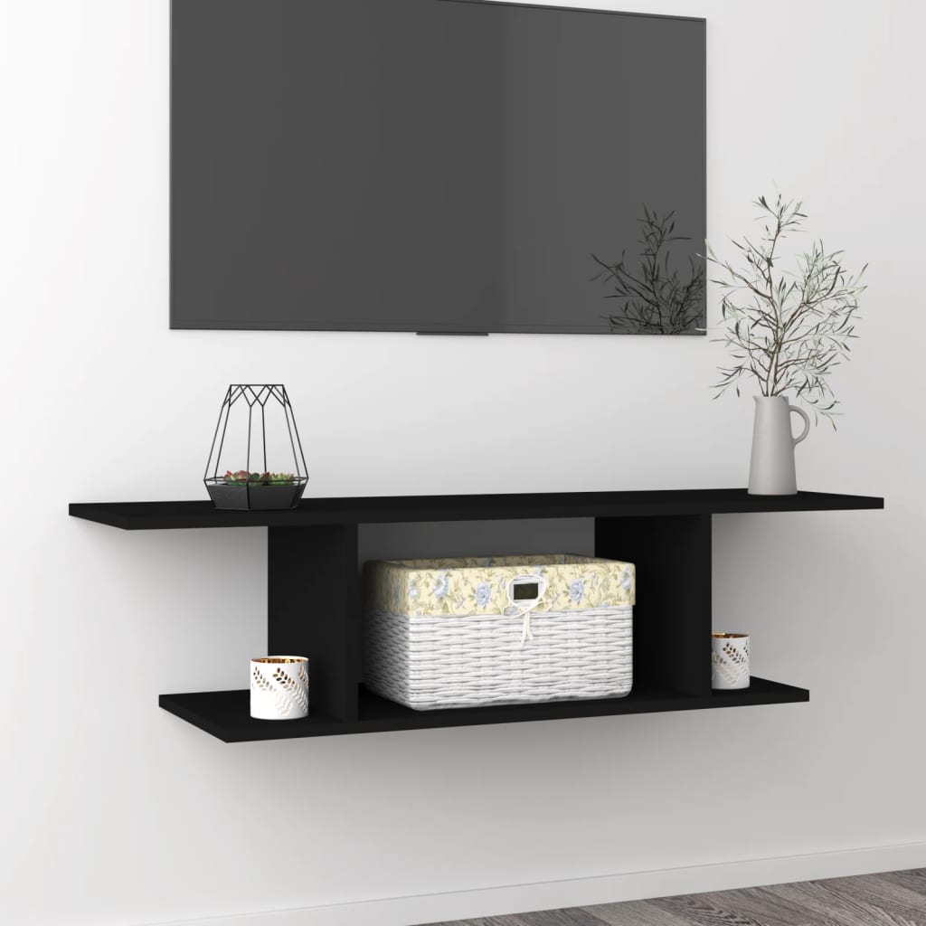 Armadietto a Parete per TV Nero 103x30x26,5 cm - homemem39