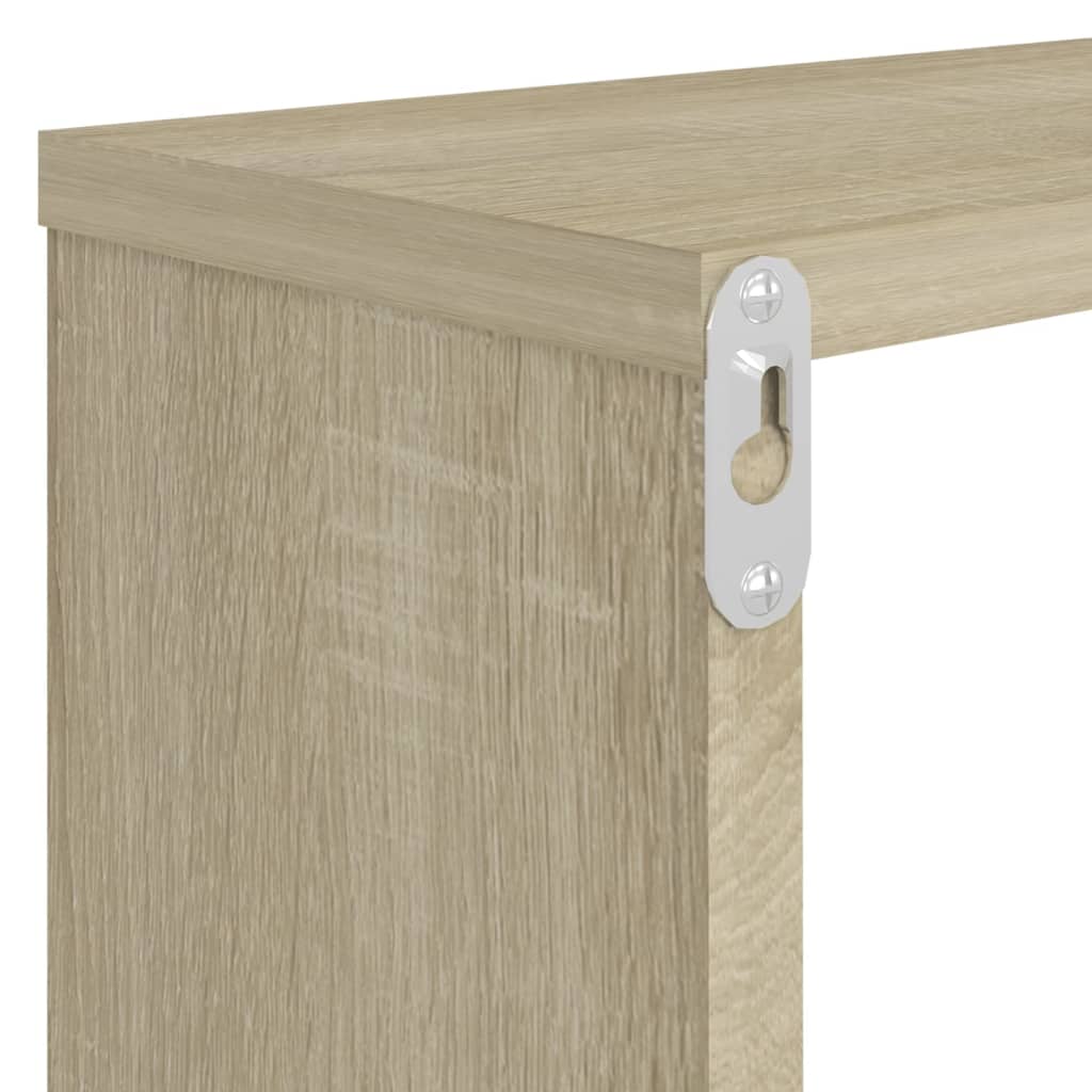 Mensole a Cubo 2 pz Rovere Sonoma 80x15x26,5 cm in Truciolato - homemem39