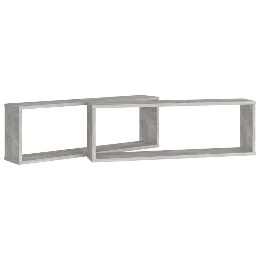 Mensole a Cubo 2 pz Grigio Cemento 80x15x26,5 cm in Truciolato - homemem39