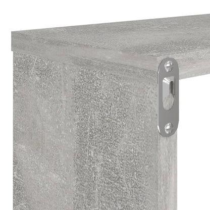 Mensole a Cubo 4 pz Grigio Cemento 80x15x26,5 cm in Truciolato - homemem39