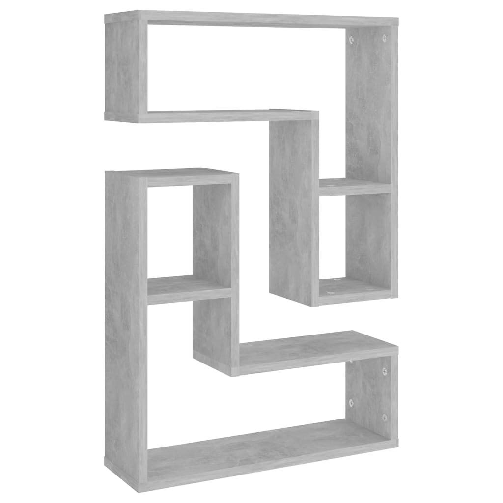 Mensole a Muro 2pz Grigio Cemento 50x15x50cm Legno Multistrato - homemem39