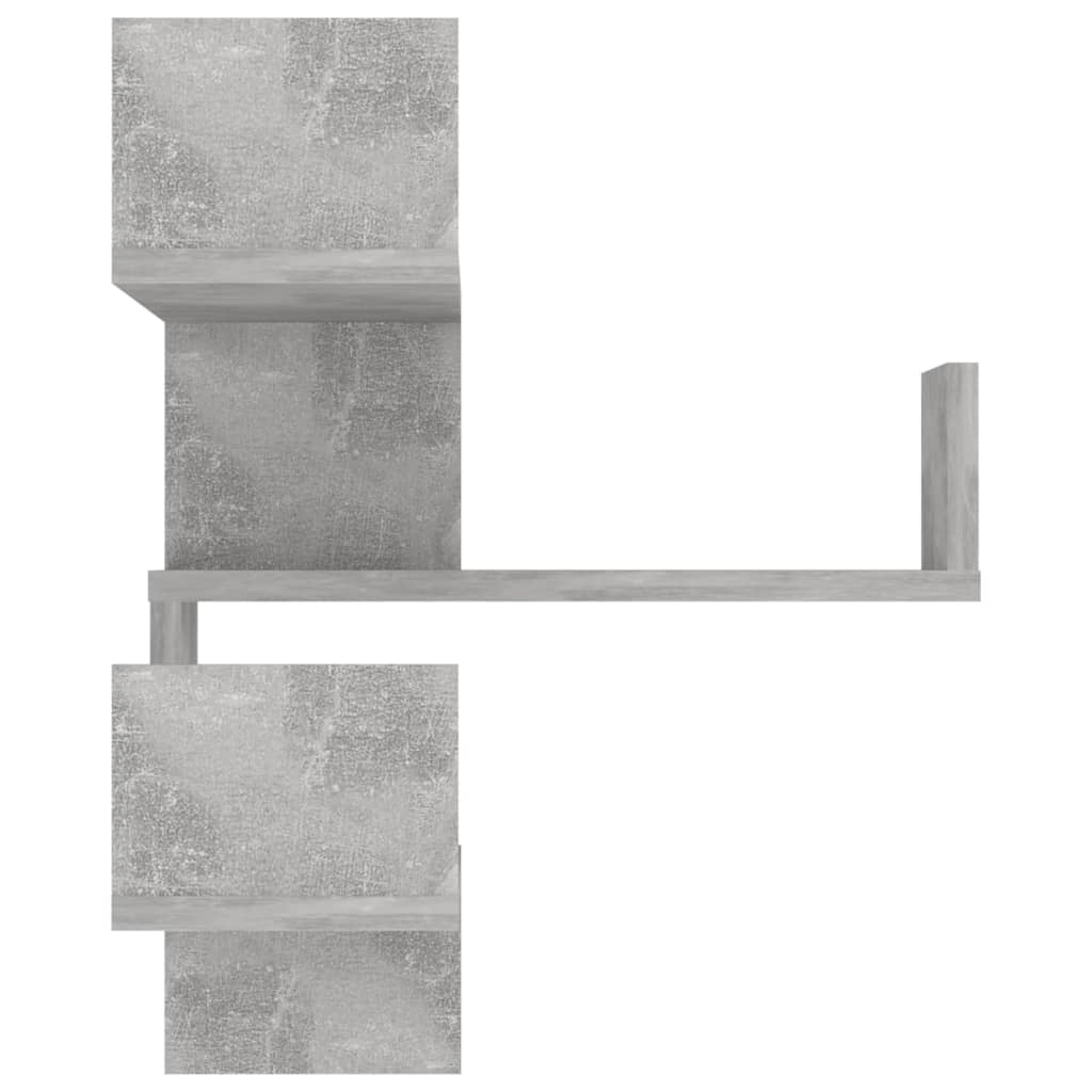 Scaffale Angolare Parete Grigio Cemento 40x40x50 cm Truciolato - homemem39