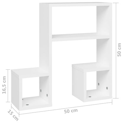 Mensole a Muro 2 pz Bianco 50x15x50 cm in Multistrato - homemem39