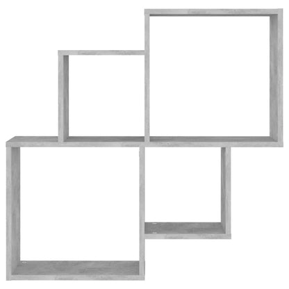 Mensola da Parete a Cubo Grigio Cemento 80x15x78,5 cm Truciolato - homemem39