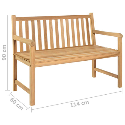 Panchina da Giardino 114 cm in Legno Massello di Teak - homemem39