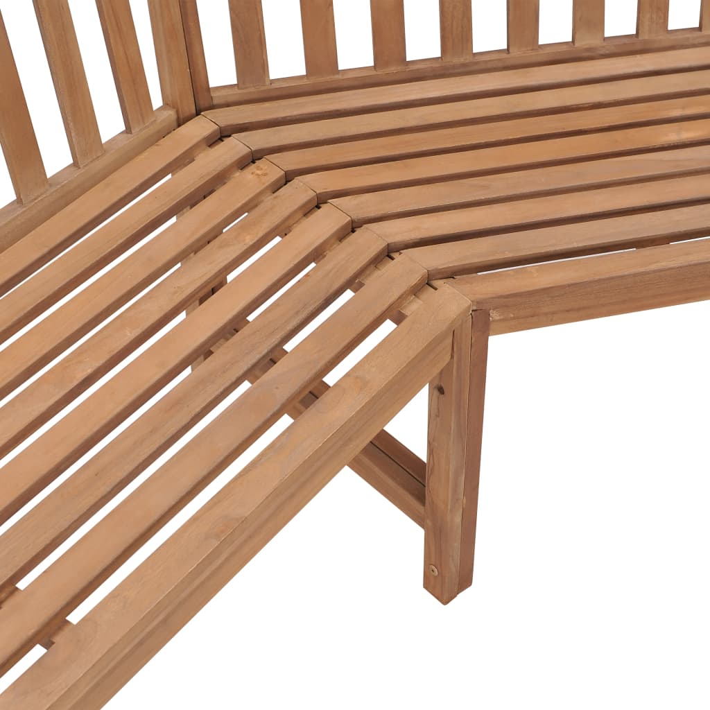 Panchina Angolare da Giardino 185x185x90 cm in Massello di Teak - homemem39