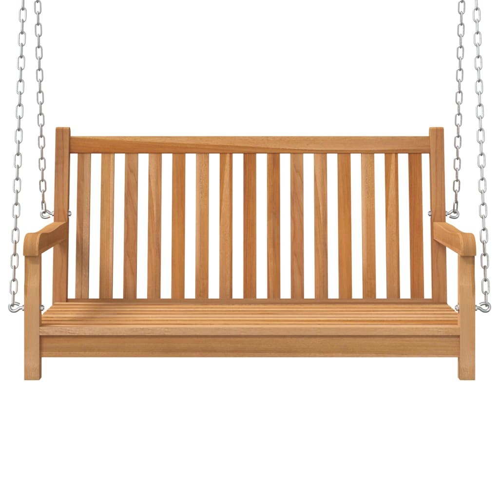 Dondolo da Giardino in Legno Massello di Teak 114x60x64 cm - homemem39