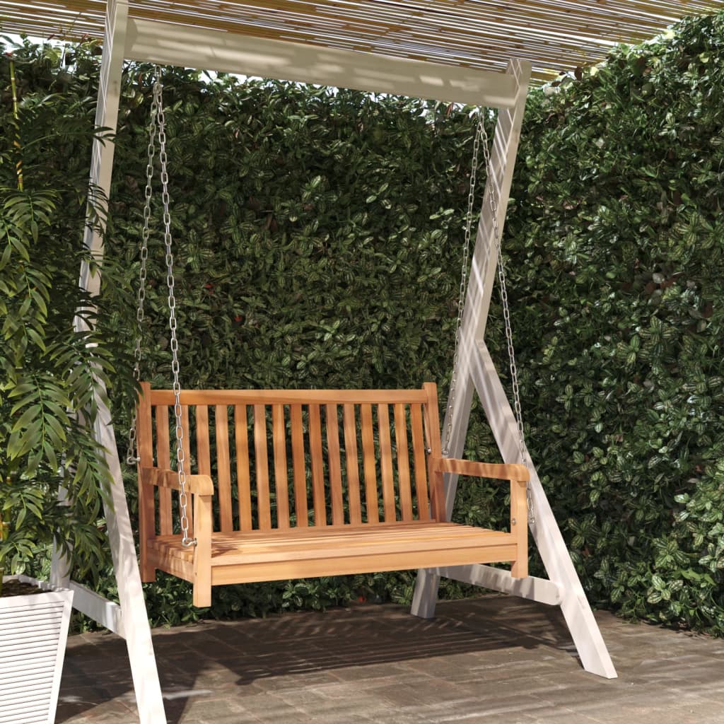 Dondolo da Giardino in Legno Massello di Teak 114x60x64 cm - homemem39