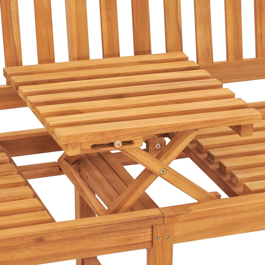 Panca Giardino a 3 Posti con Tavolino 150 cm in Legno di Teak - homemem39