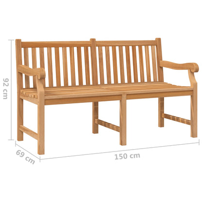 Panca da Giardino 150 cm in Legno Massello di Teak - homemem39