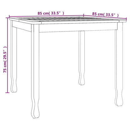 Tavolo da Pranzo da Giardino 85x85x75 cm Legno Massello di Teak - homemem39