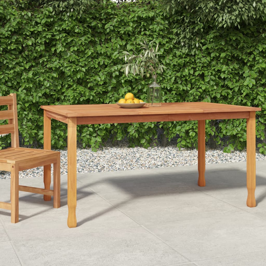 Tavolo da Pranzo da Giardino 150x90x75cm Legno Massello di Teak - homemem39