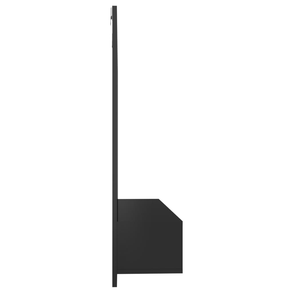 Mobile TV a Muro Nero Lucido 102x23,5x90 cm in Truciolato - homemem39