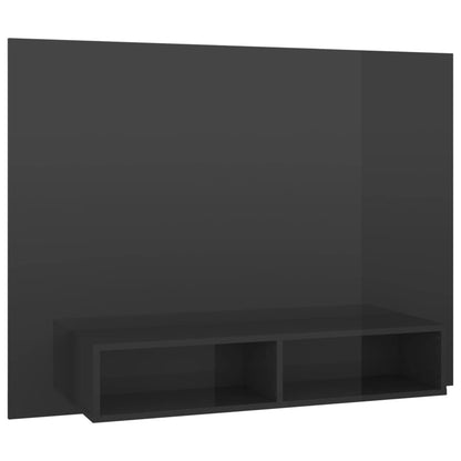 Mobile Porta TV a Muro Grigio Lucido 120x23,5x90cm Truciolato - homemem39