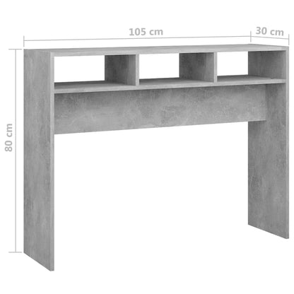 Tavolo Consolle Grigio Cemento 105x30x80 cm in Truciolato - homemem39