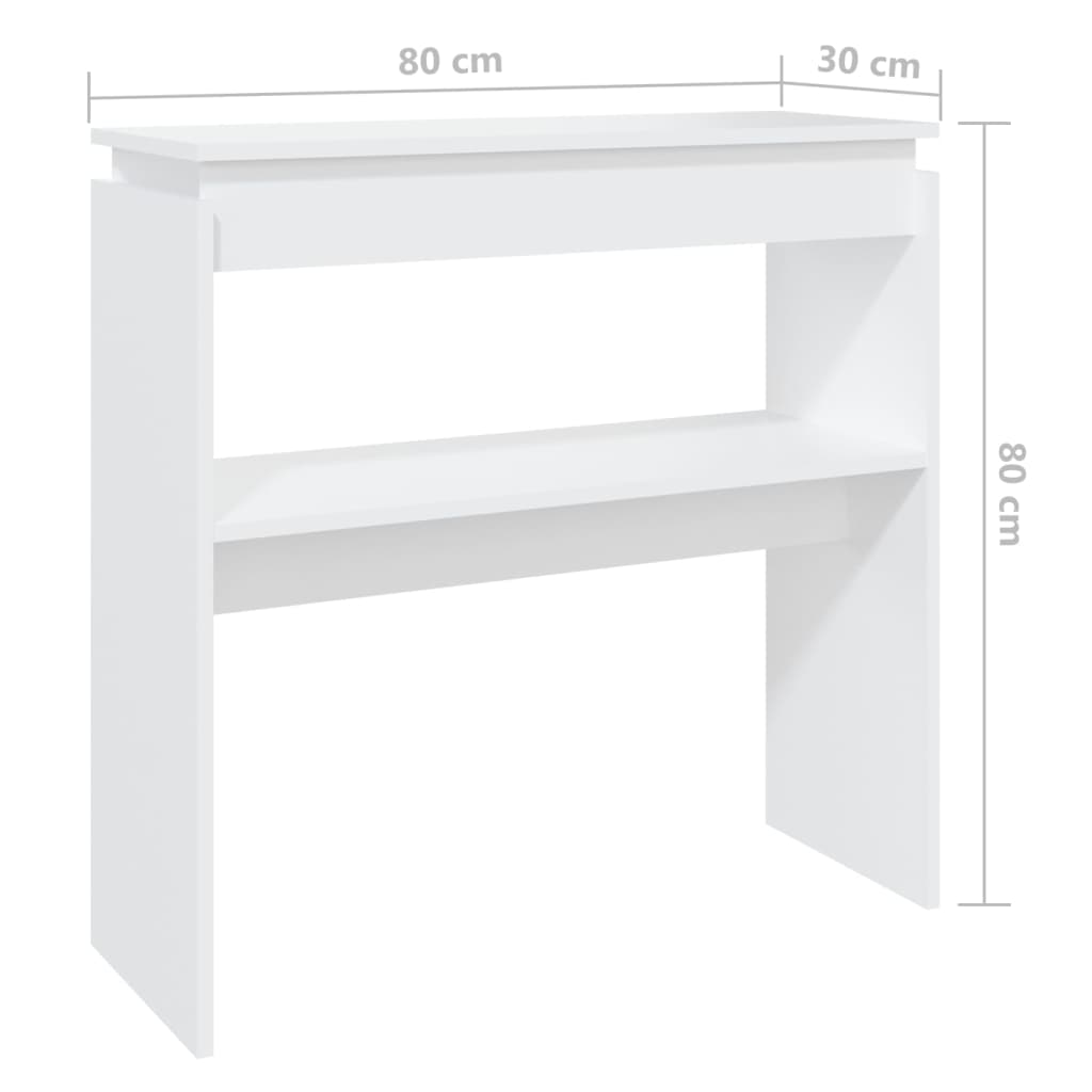 Tavolo Consolle Bianco 80x30x80 cm in Truciolato - homemem39