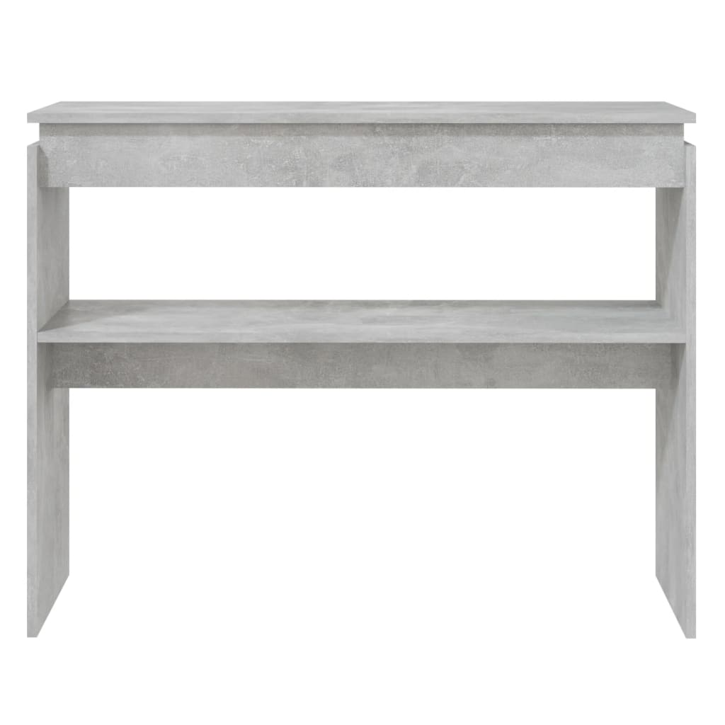 Tavolo Consolle Grigio Cemento 102x30x80 cm in Truciolato - homemem39