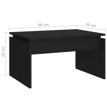 Tavolino da Salotto Nero 68x50x38 cm in Truciolato - homemem39