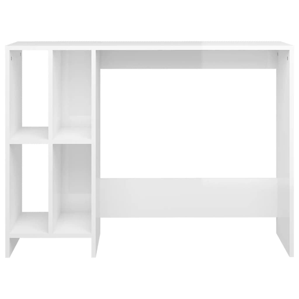 Scrivania Bianco Lucido 102,5x35x75 cm in Truciolato - homemem39