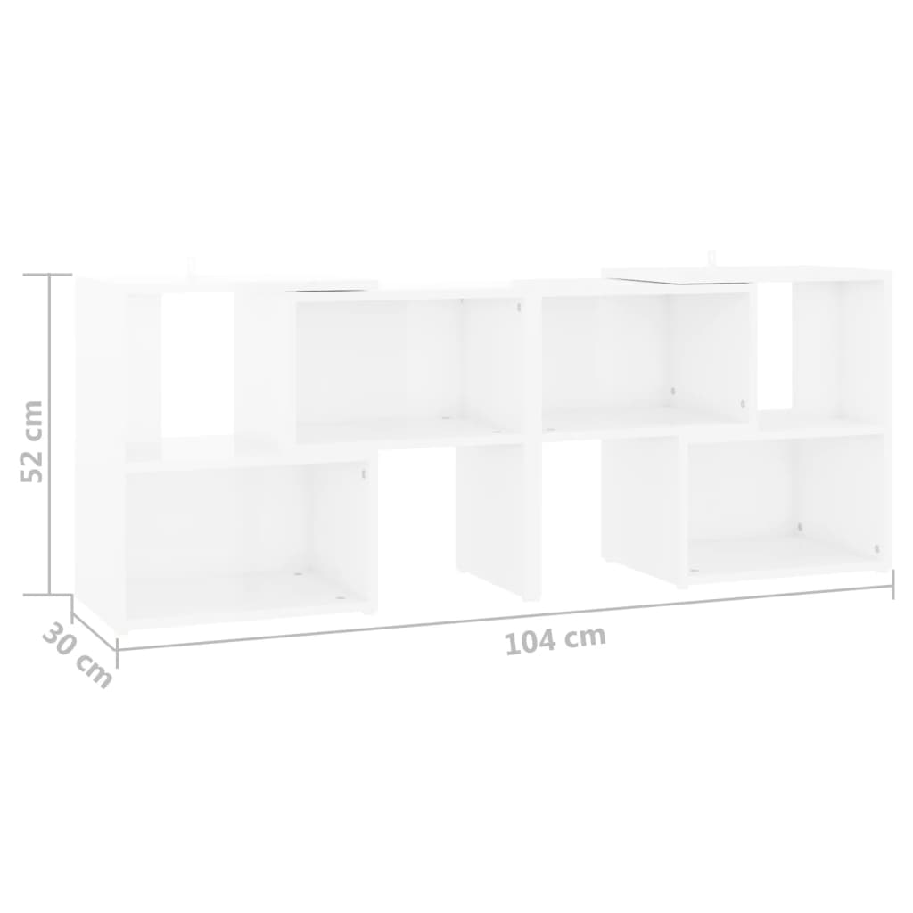 Mobile TV Bianco 104x30x52 cm inLegno Multistrato - homemem39