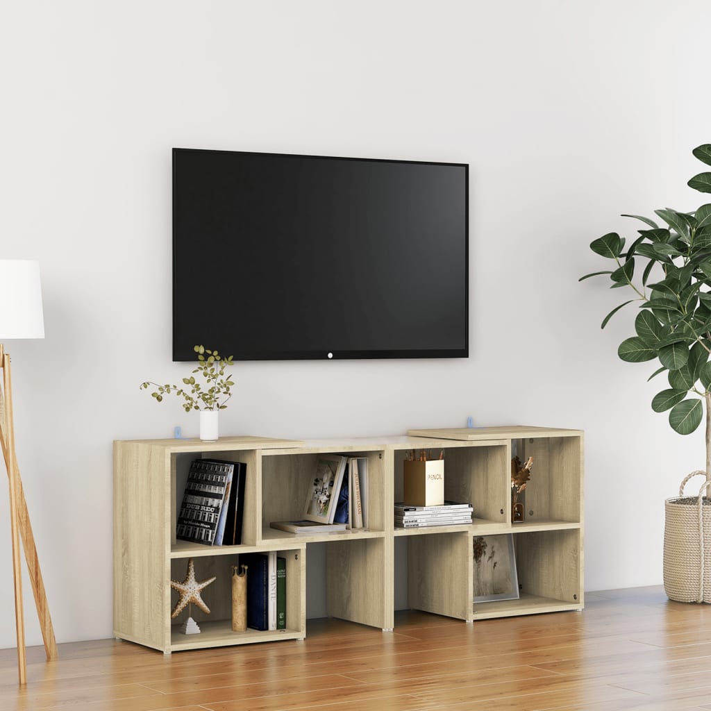 Mobile Porta TV Rovere Sonoma 104x30x52 cm in Truciolato - homemem39