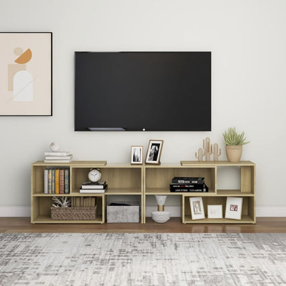 Mobile TV Rovere Sonoma 149x30x52 cm in Truciolato - homemem39