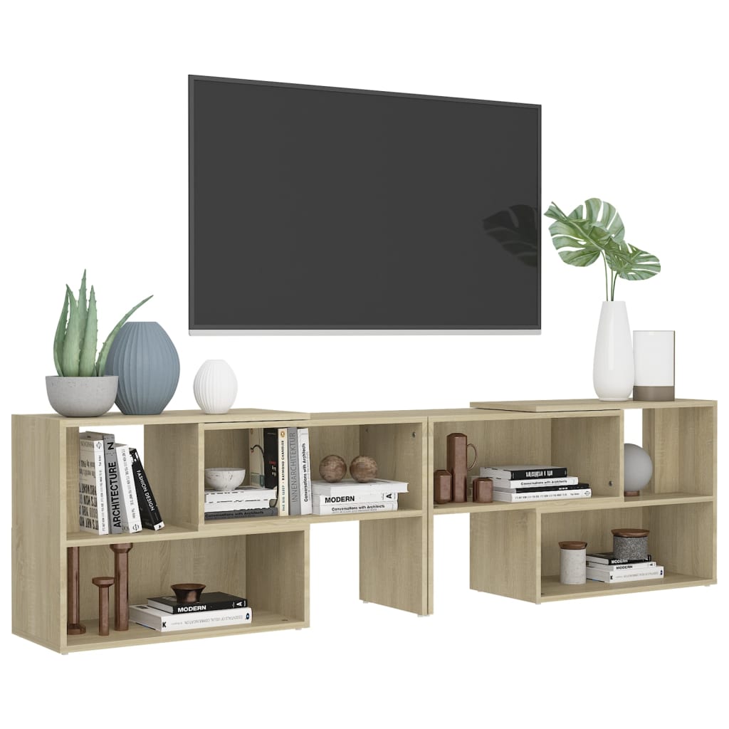 Mobile TV Rovere Sonoma 149x30x52 cm in Truciolato - homemem39