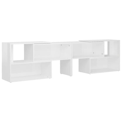 Mobile TV Bianco Lucido 149x30x52 cm in Truciolato - homemem39