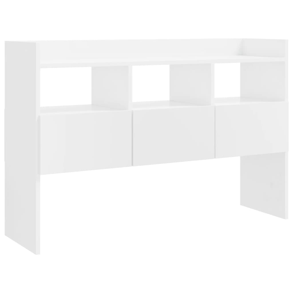 Credenza Bianca Lucido 105x30x70 cm in Truciolato - homemem39