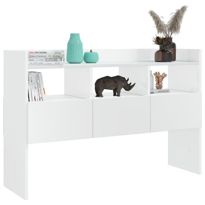 Credenza Bianca Lucido 105x30x70 cm in Truciolato - homemem39